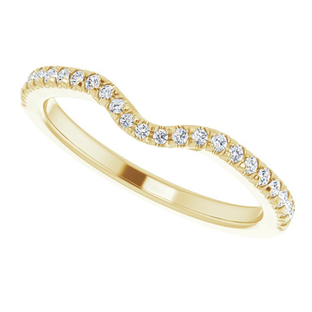 1/5 CTW Natural Diamond French-Set Matching Band, 3.6 mm