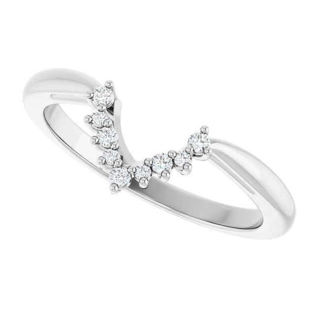 Platinum .06 CTW Natural Diamond Natural Matching Band