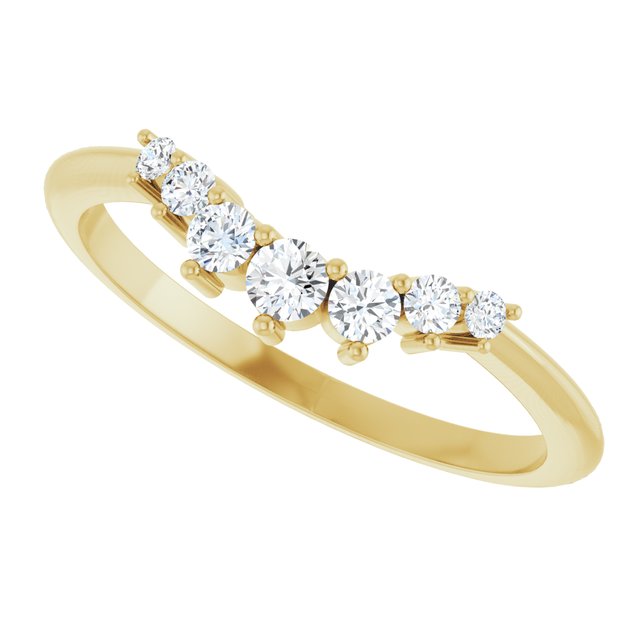 1/5 CTW Lab-Grown Diamond Contour Band, 21.15 mm