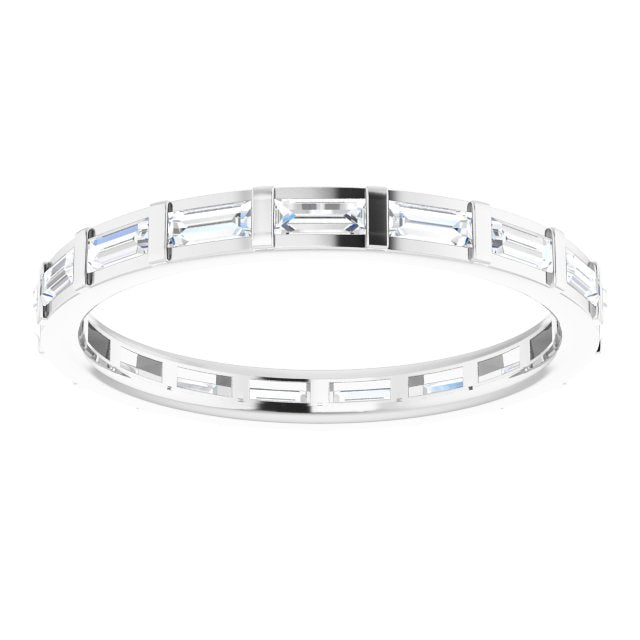 1/2 CTW Natural Diamond Eternity Band, 1.9 mm, Channel-Set Baguette