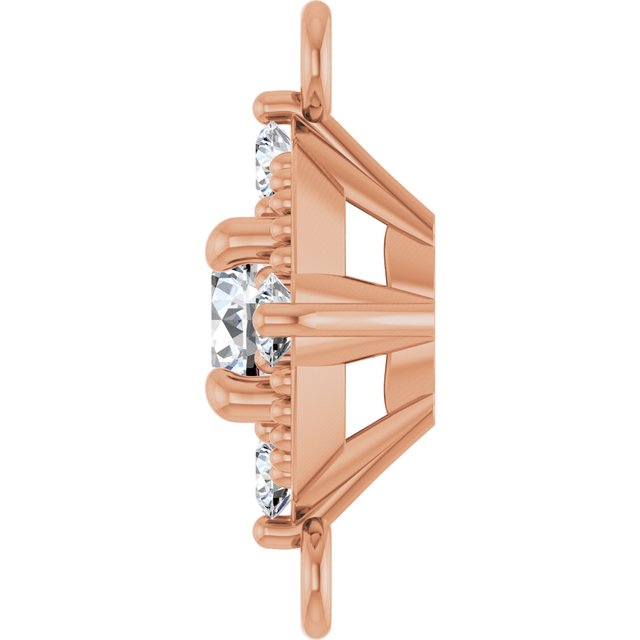 1/6 CTW Natural Diamond Link, 7.39 mm x 10.19