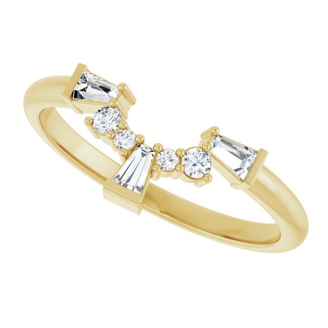 1/5 CTW Lab-Grown Diamond Contour Band, 6.6 mm