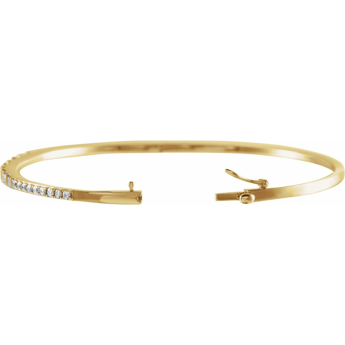 1 CTW Natural Diamond 7" Bangle Bracelet