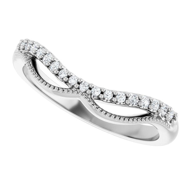 1/10 CTW Natural Diamond Contour Band, 5.53 mm