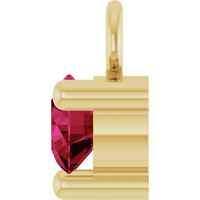 Petite Pavé®1/10 CT Lab-Grown Ruby Dangle