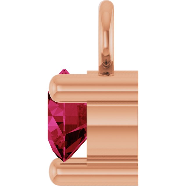 Petite Pavé®1/10 CT Natural Ruby Dangle