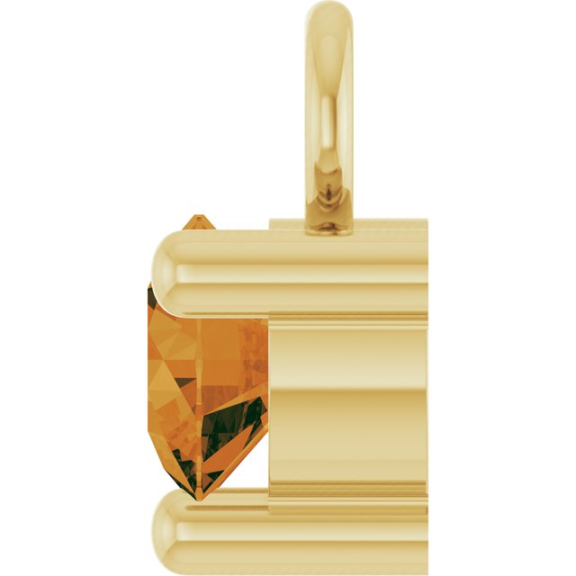 1/10 CT Natural Citrine Dangle