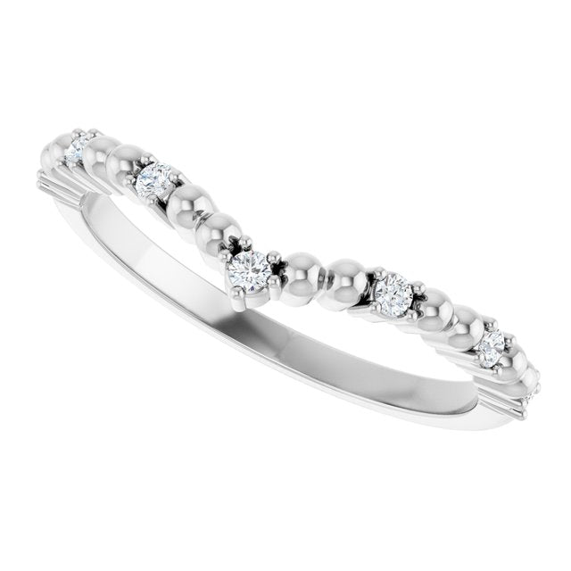 1/10 CTW Diamond Contour Band