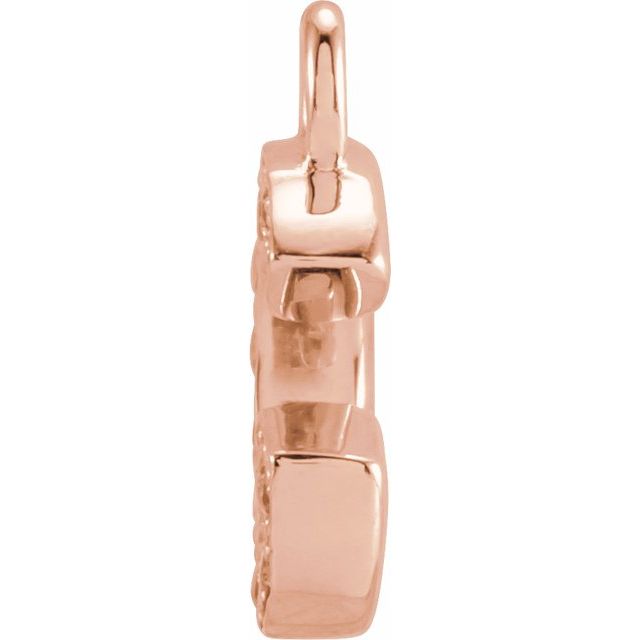 Petite Pavé® .05 CTW Natural Diamond Initial Dangle