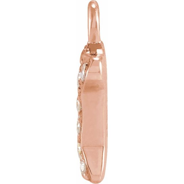 Petite Pavé® .04 CTW Natural Diamond Dog Bone Dangle