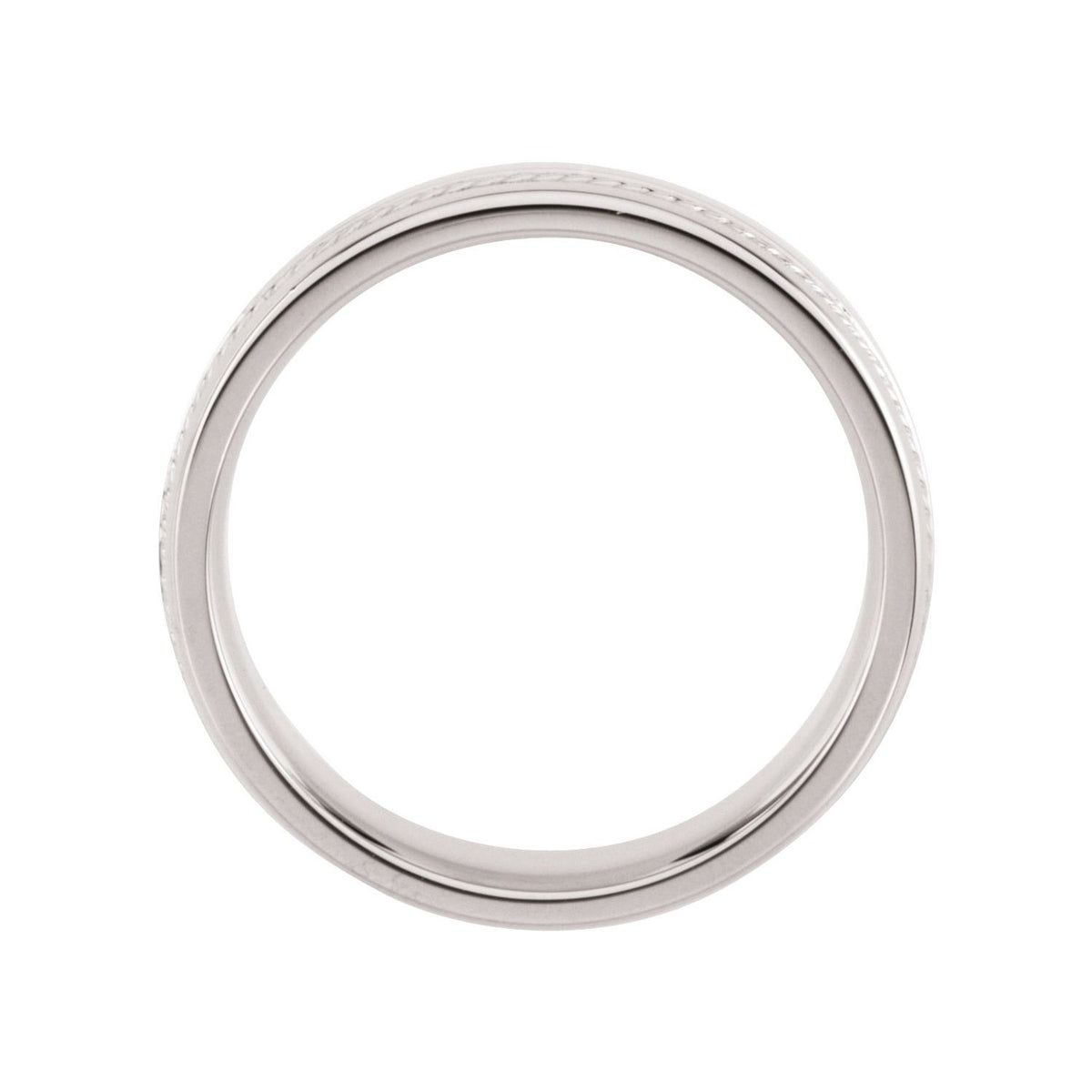 14K White Gold Rope Band