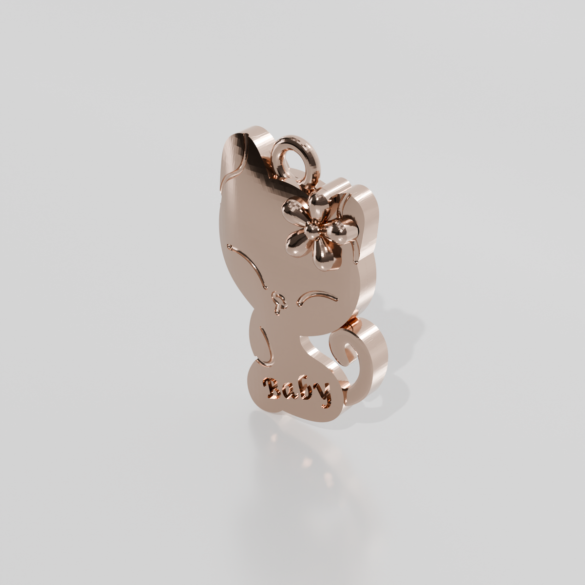 Gold Pendant, rose right