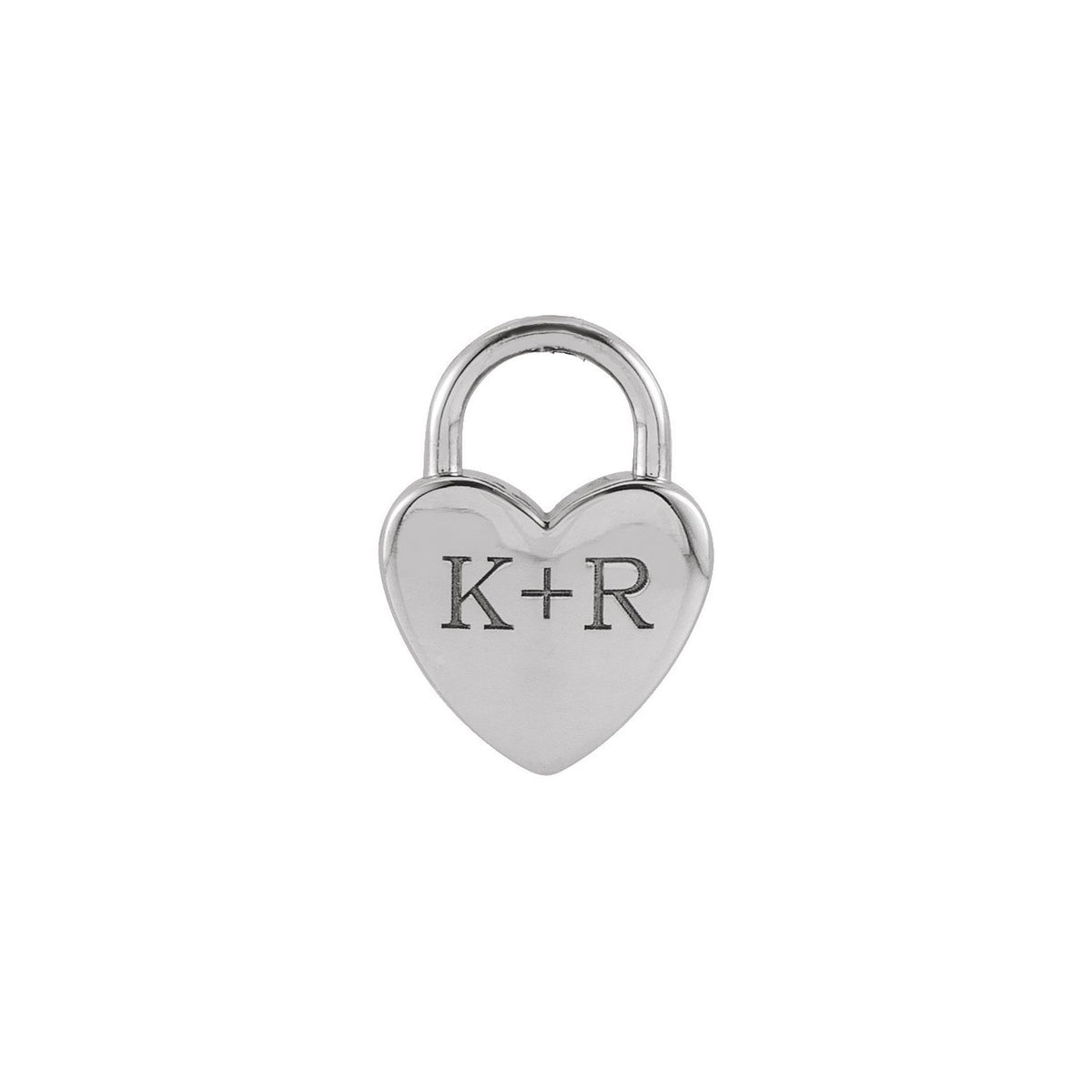 Engravable Heart Lock Pendant