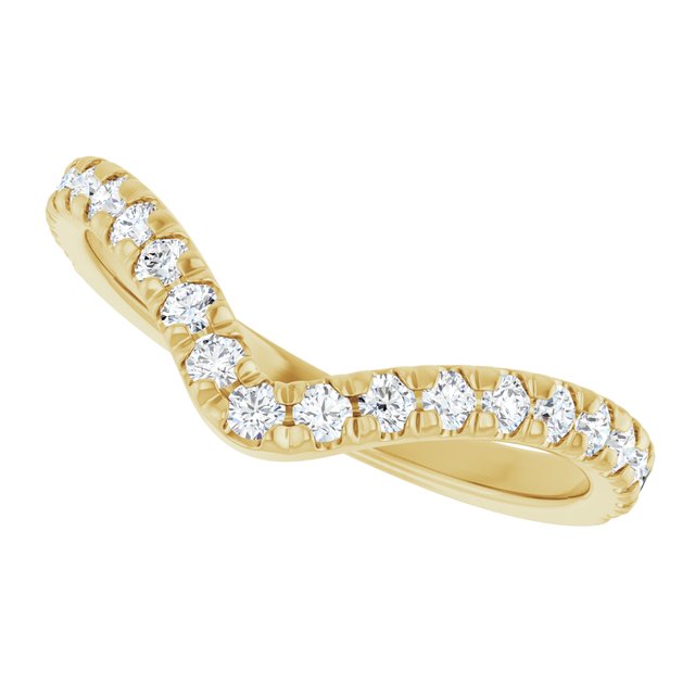 1/3 CTW Natural Diamond Contour French-Set Band