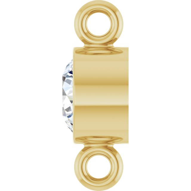 1/6 CT Lab-Grown Diamond Bezel-Set Link, 4.29 mm x 8.46 mm