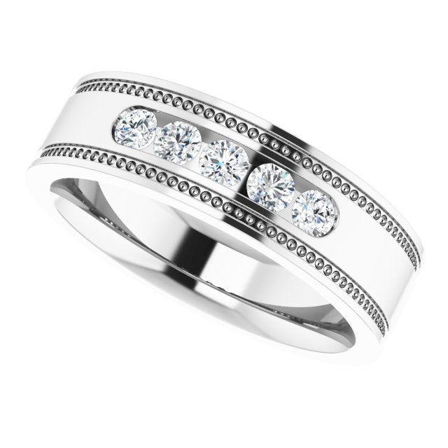 1/3 CTW Natural Diamond Band, 5.8 mm