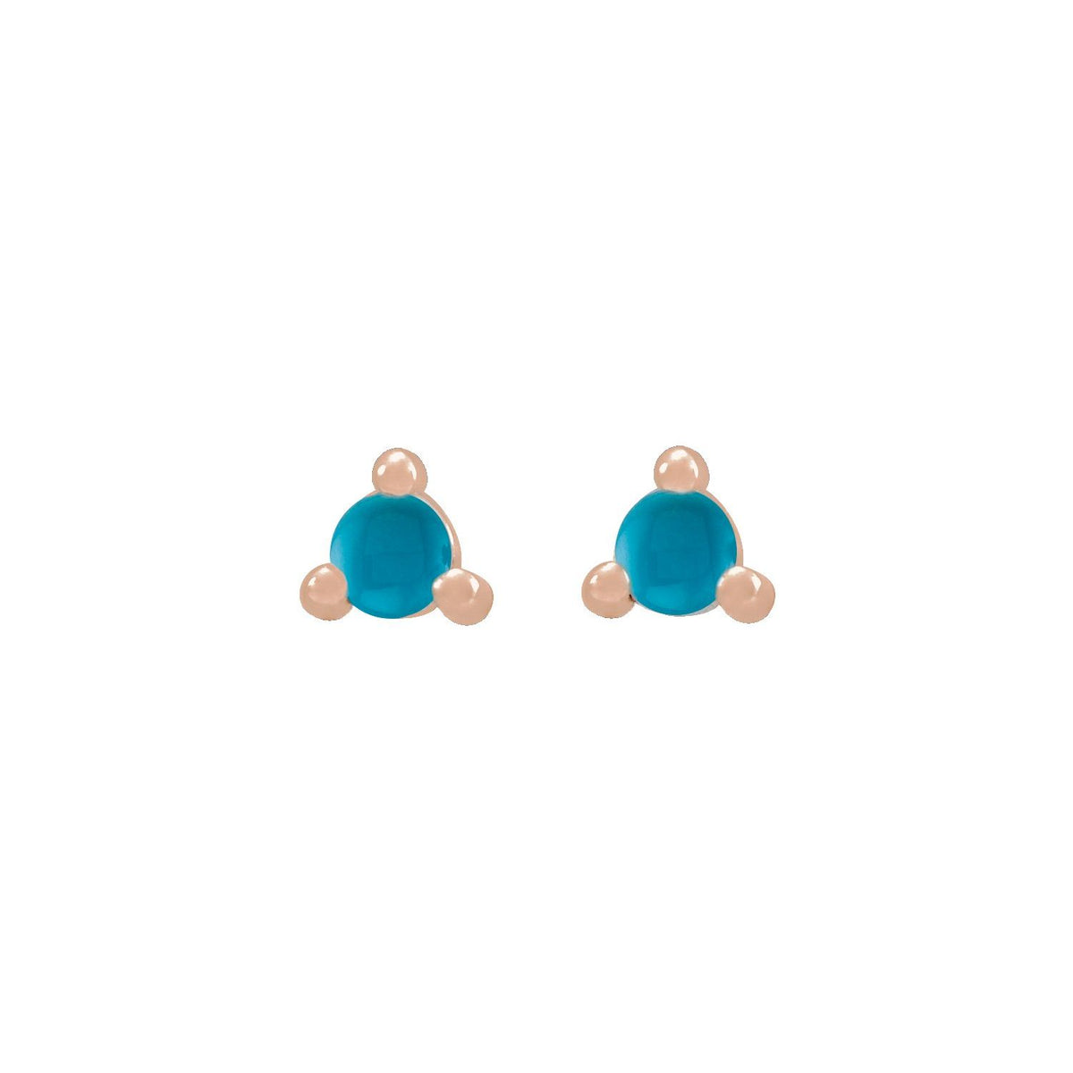 Round Natural Turquoise Earrings