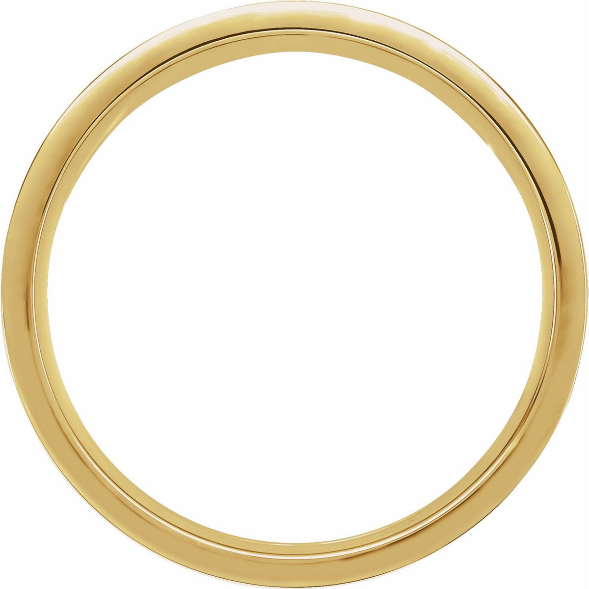 14K Yellow Gold Grooved Band, 6 mm