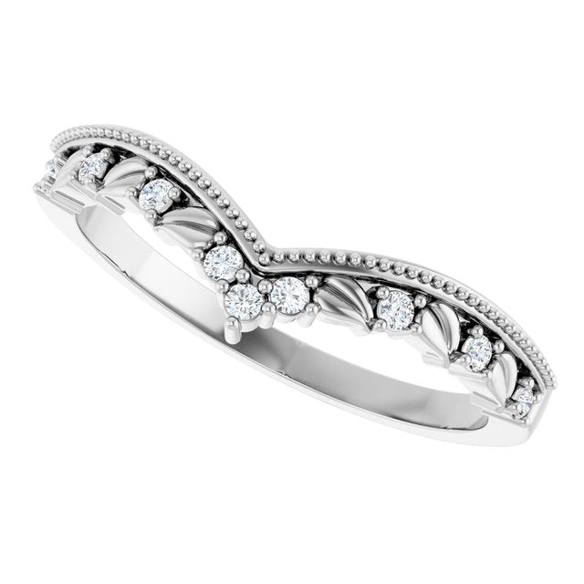 .08 CTW Natural Diamond Contour Band, 5.42 mm