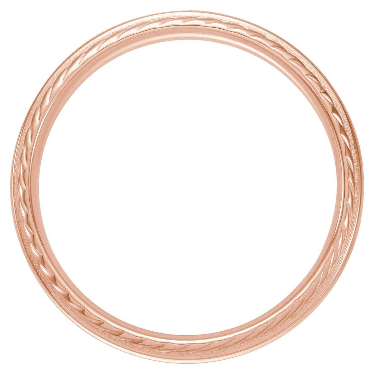 Rope Stepped-Edge Half Round Band