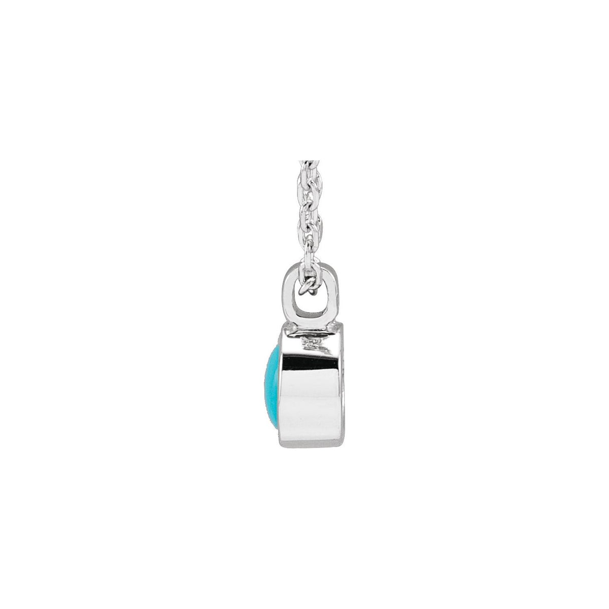 Natural Turquoise Bezel-Set 16-18" Necklace