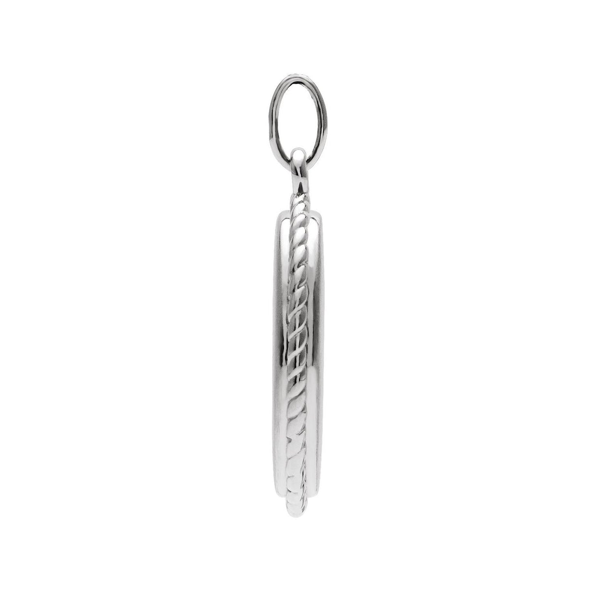 Engravable Oval Rope Pendant