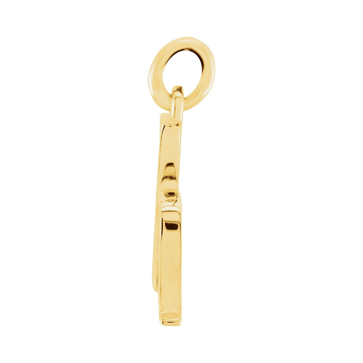 14K Yellow Gold Lowercase Initial h Charm/Pendant