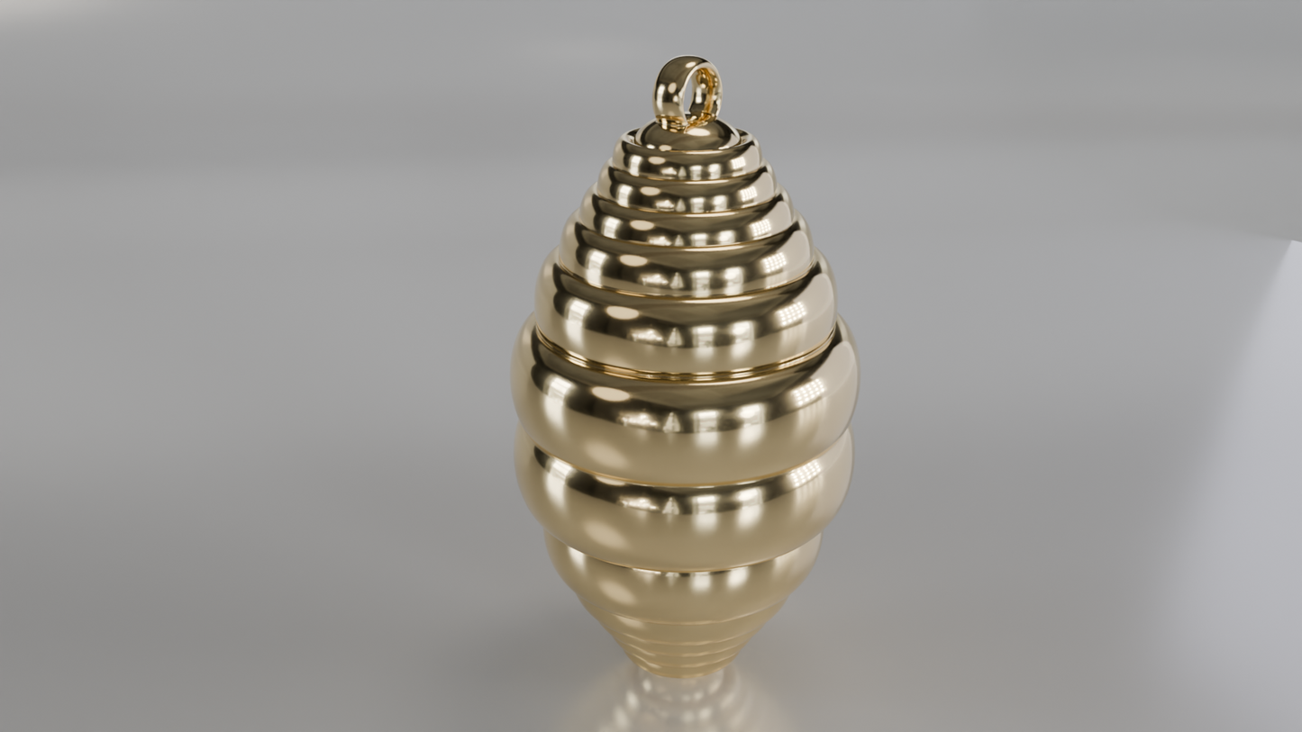 Sculptural Beehive Pendant