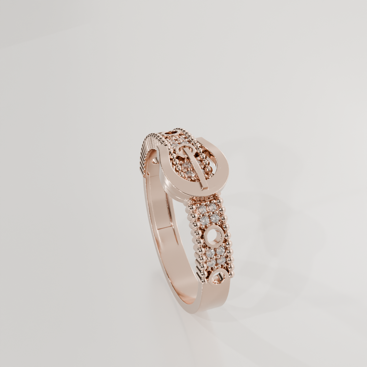 Belt Buckle Ring II, rose right
