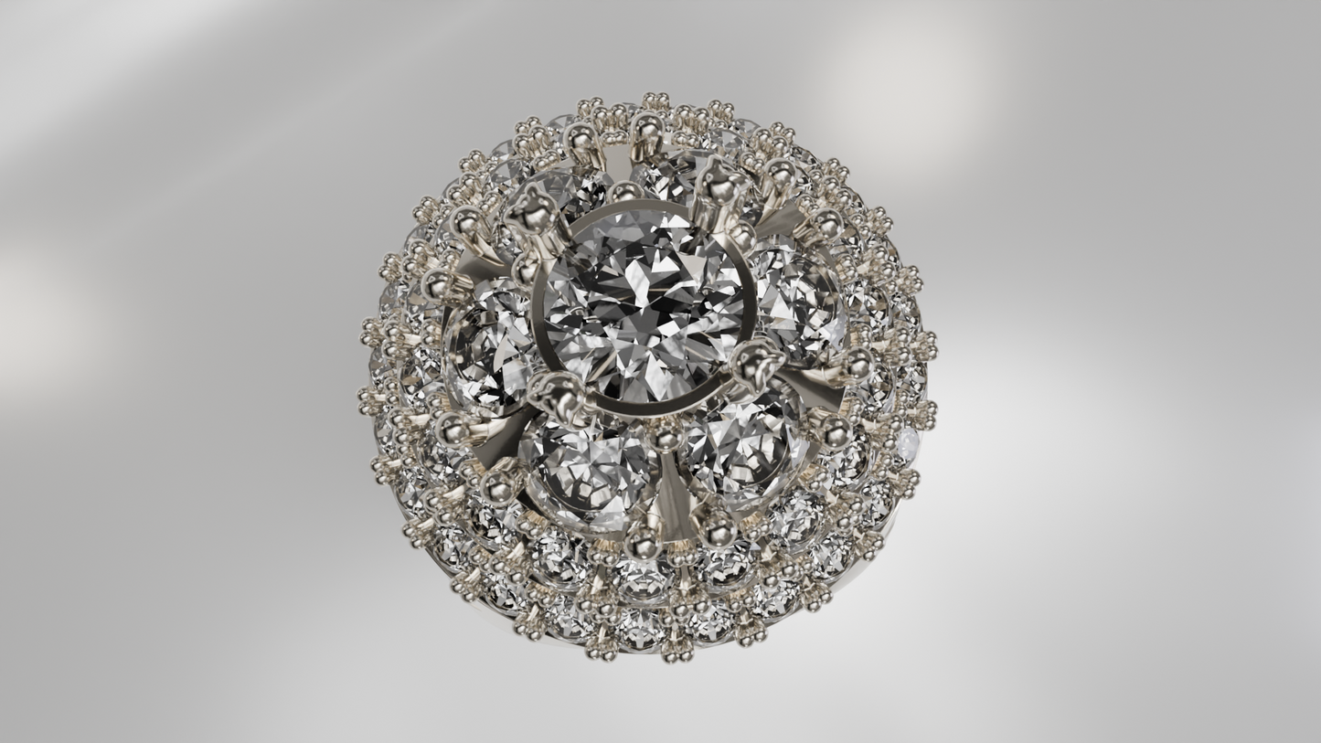 Tiered Diamond Statement Ring