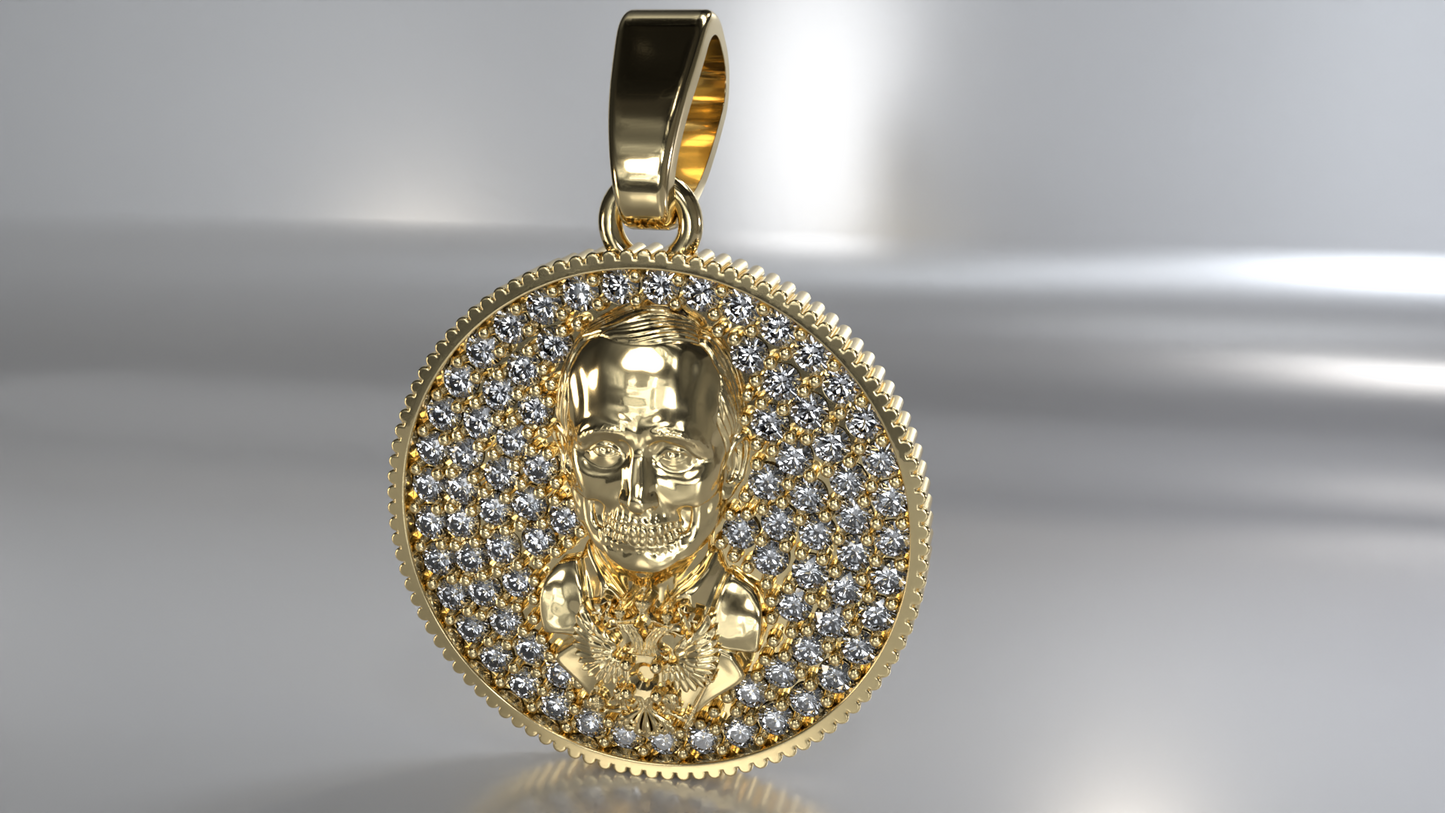 Memento Mori: Diamond-Encrusted Skull Pendant