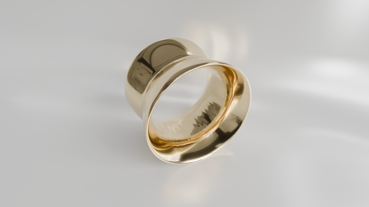Sculptural Open Cuff Gauge Earring