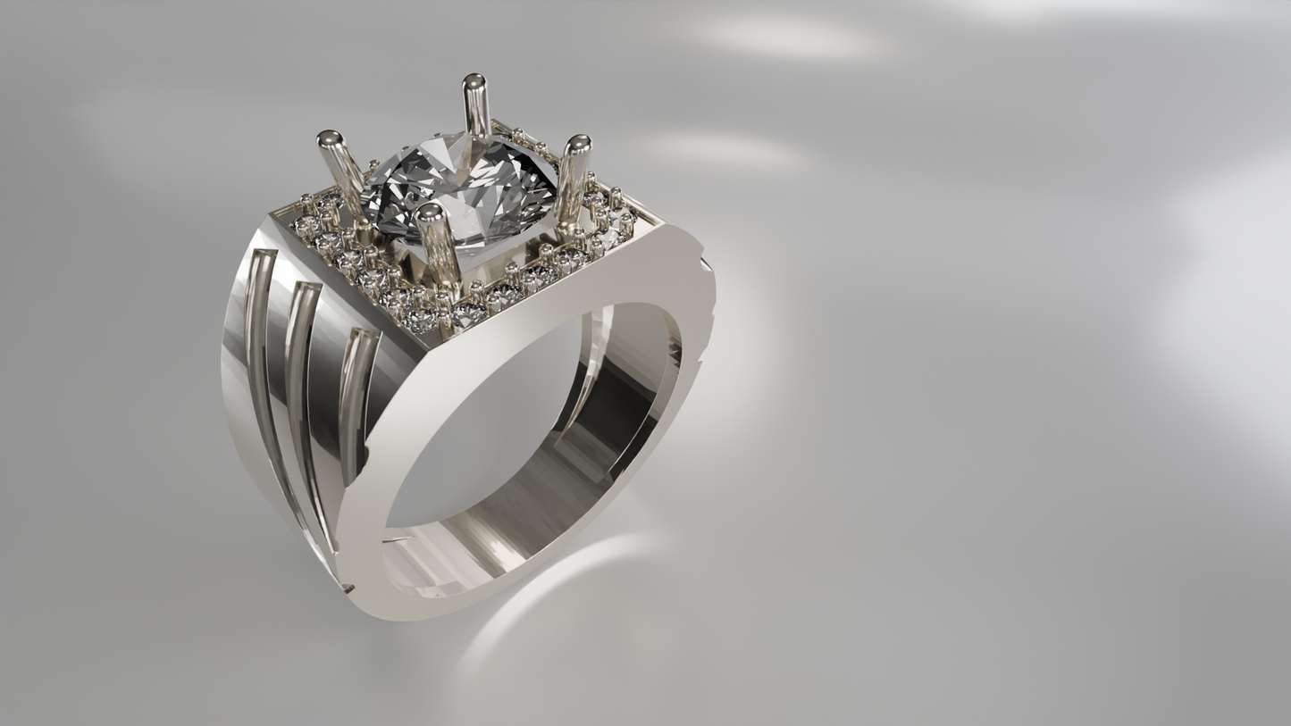 Modern Icon: Men's Diamond Accent Ring