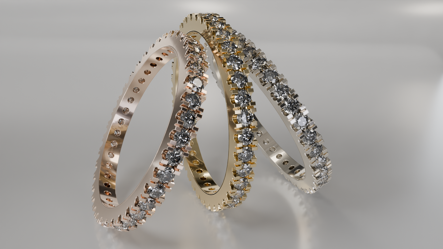 Delicate Diamond Eternity Bands