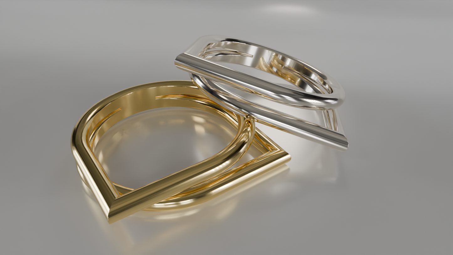 Modern Geometric Open Ring