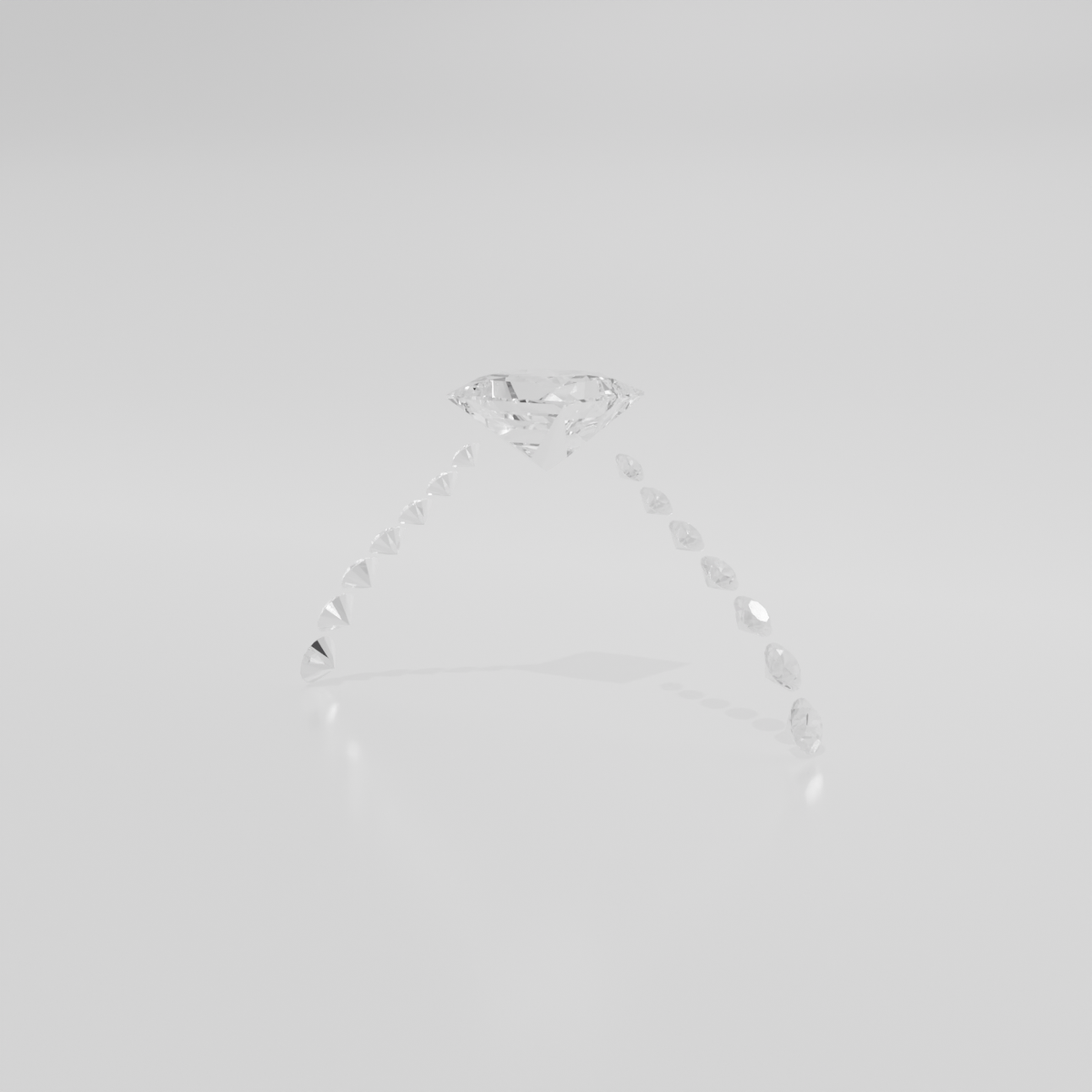 cathedral style princess diamond channel setting ring stl 3d printable, yellow turn