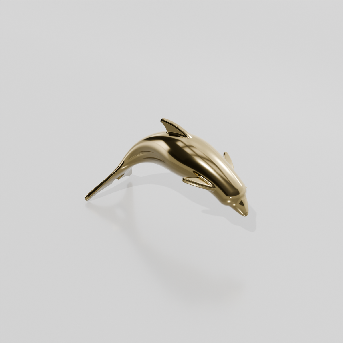 dpolphin pendant, yellow right