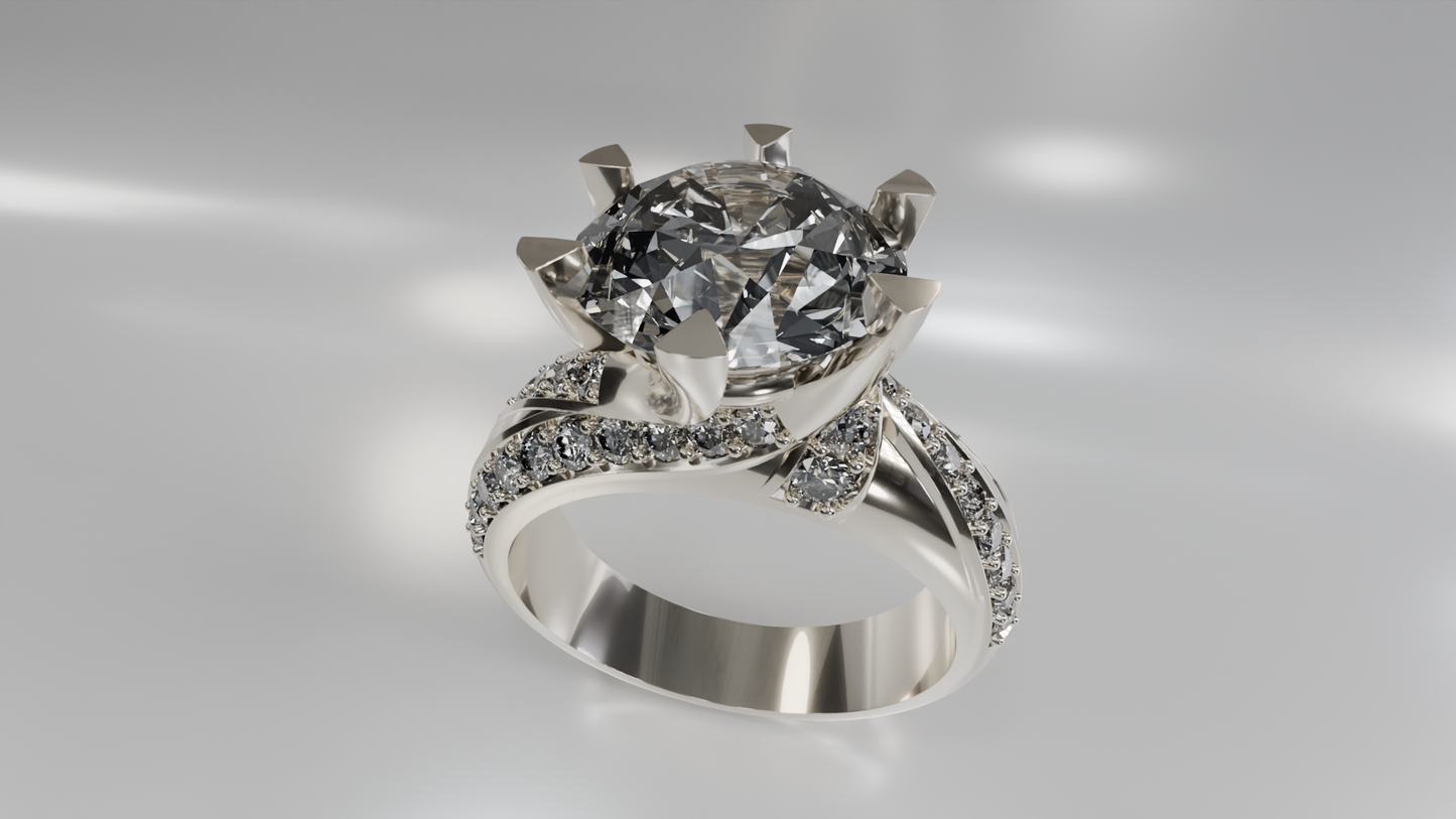 Diamond Swirl Ring