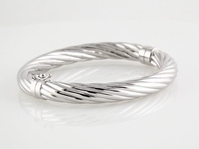 Sterling Silver Hinged Bangle 7" Bracelet