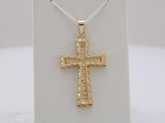 14K Yellow Gold Cross Pendant