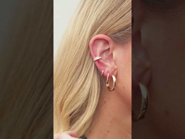 Sterling Silver Huggie Hoop Earring