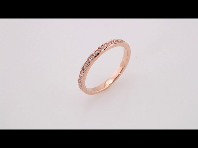 .07 CTW Natural Diamond Band, 2.4 mm, Halo-Style Engagement