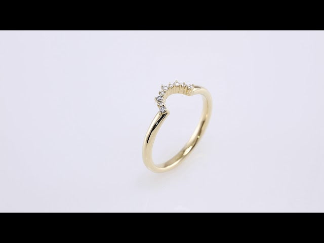 .07 CTW Natural Diamond Contour Band, 10.87 x 5.2 mm
