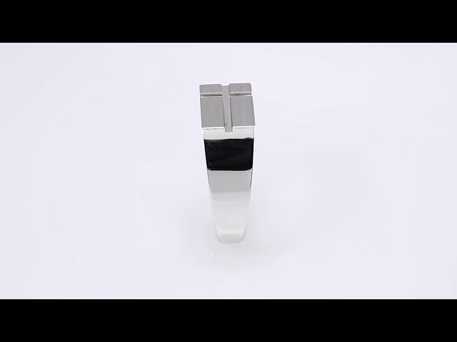 Sterling Silver 10.8x8. Rectangle Cross Signet Ring