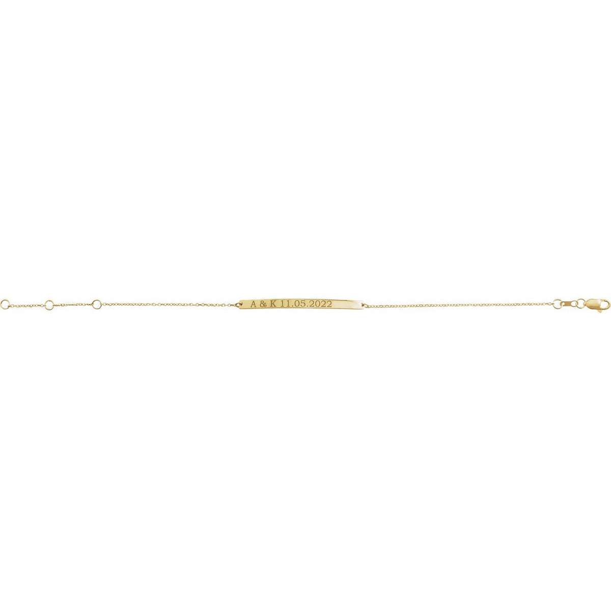 Engravable Skinny Bar 6 1/2-7 1/2" Bracelet