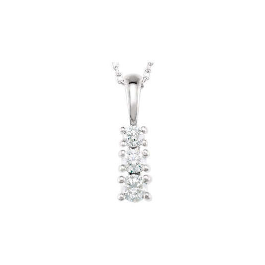 1/3 CTW Natural Diamond Graduated 18" Necklace