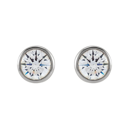 1/2 CTW Lab-Grown Diamond Bezel-Set Earrings