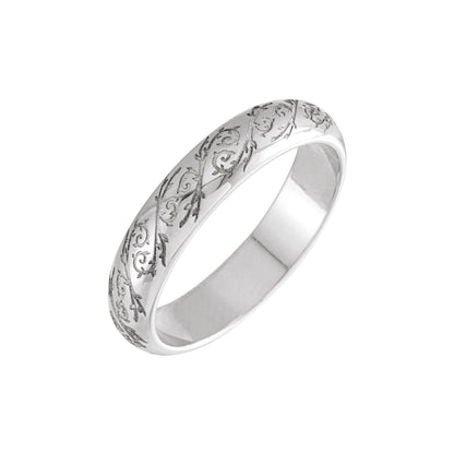 Sculptural Half Round Band