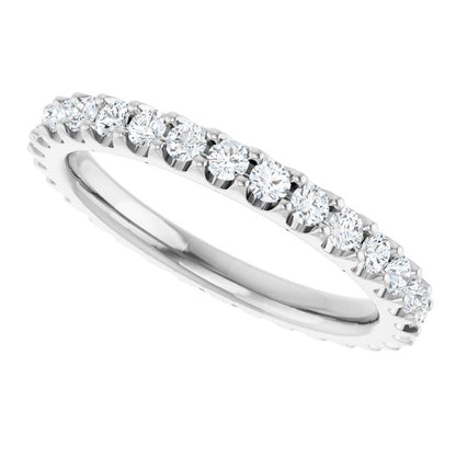7/8 CTW Lab-Grown Diamond Eternity Band, 2.5 mm, Shared-Prong