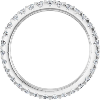 7/8 CTW Lab-Grown Diamond Eternity Band, 2.5 mm, Shared-Prong